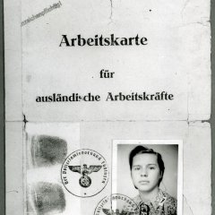 Reproduktion Arbeitskarte für ausländische Arbeitskräfte. Bild: Stadtarchiv Tübingen