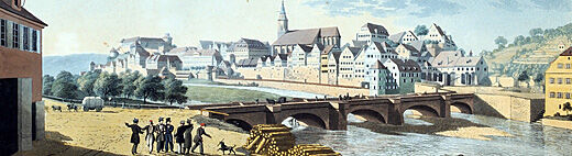 Tübingen von der Neckarseite 1820