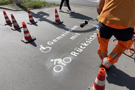 Markierung Gemeinsam mit Rücksicht
