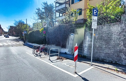 Radabstellanlage mit Sonderfläche für E-Scooter in der Haußerstraße