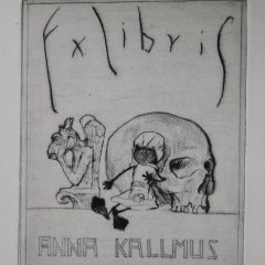 Exlibris von Anna Kallmus. Bild: Stadtmuseum Tübingen
