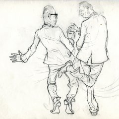 Gustav Heinemann (Bundesjustizminister) und Kurt Georg Kiesinger (Bundeskanzler) liberalisieren den §175 – sind aber nicht einer Meinung. Karikatur: Fritz Meinhard