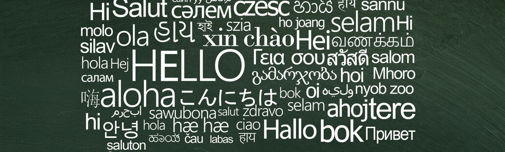 Hallo in verschiedenen Sprachen