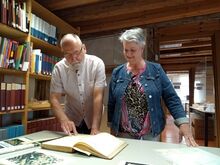 Rinus und Corine Nuijten im Lesesaal des Stadtarchivs; Foto: Stadtarchiv Tübingen