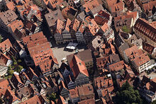 Luftbild der Tübinger Altstadt