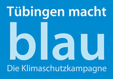 Das Logo der städtischen Klimaschutzkampagne Tübingen macht blau