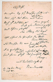 Manuskript von Friedrich Hölderlin