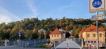 Blick entlang der Radbrücke Ost