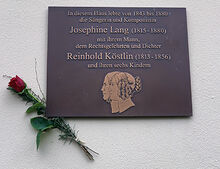 Gedenktafel an der Villa Köstlin