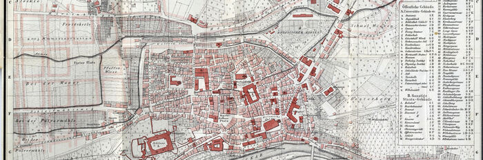 Tübinger Stadtplan von 1876