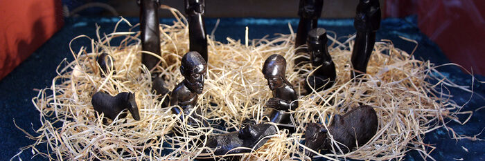 Tansanische Krippenfiguren aus Ebenholz